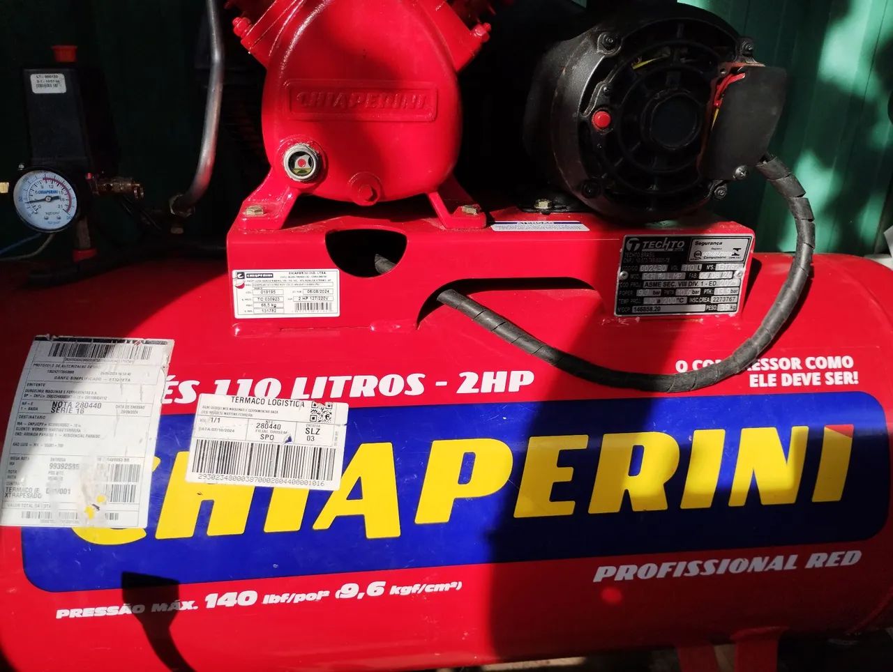 Compressor de Ar Chiaperini 110 Litros 2HP - Profissional Red