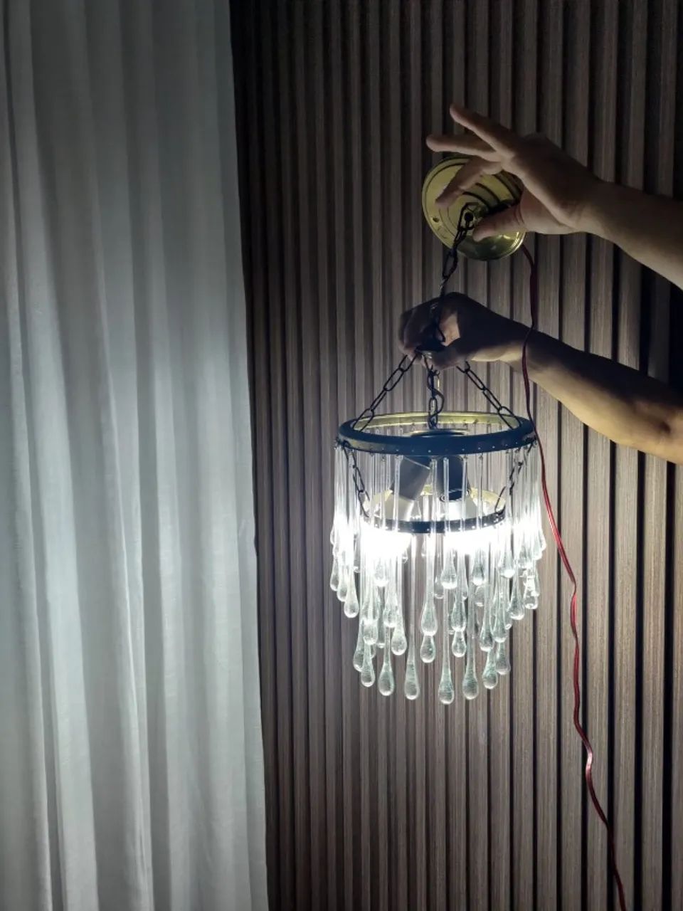 lustre gotas de cristal - Foto 4