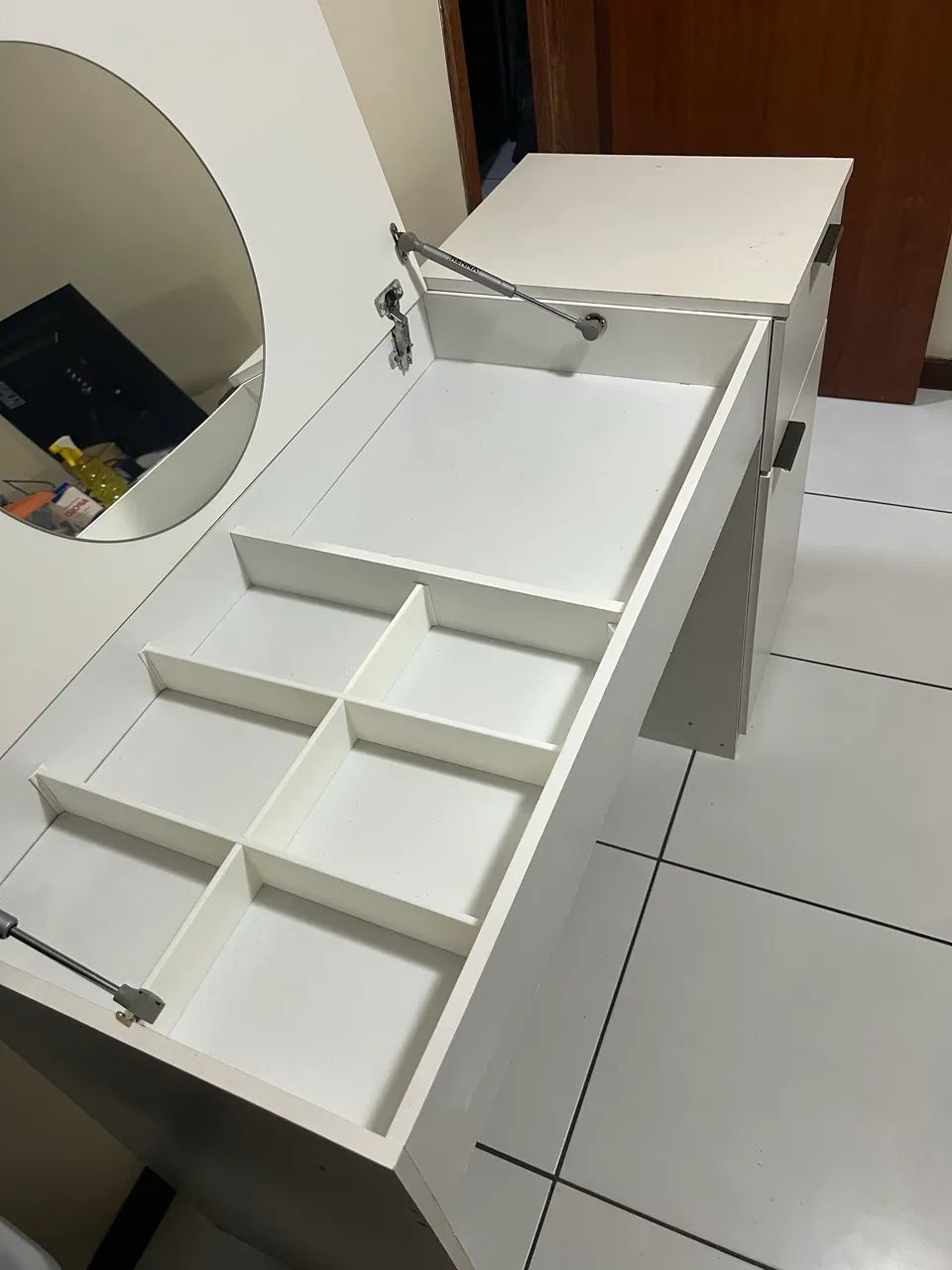 Mesa Penteadeira Branca com Espelho  - Foto 4