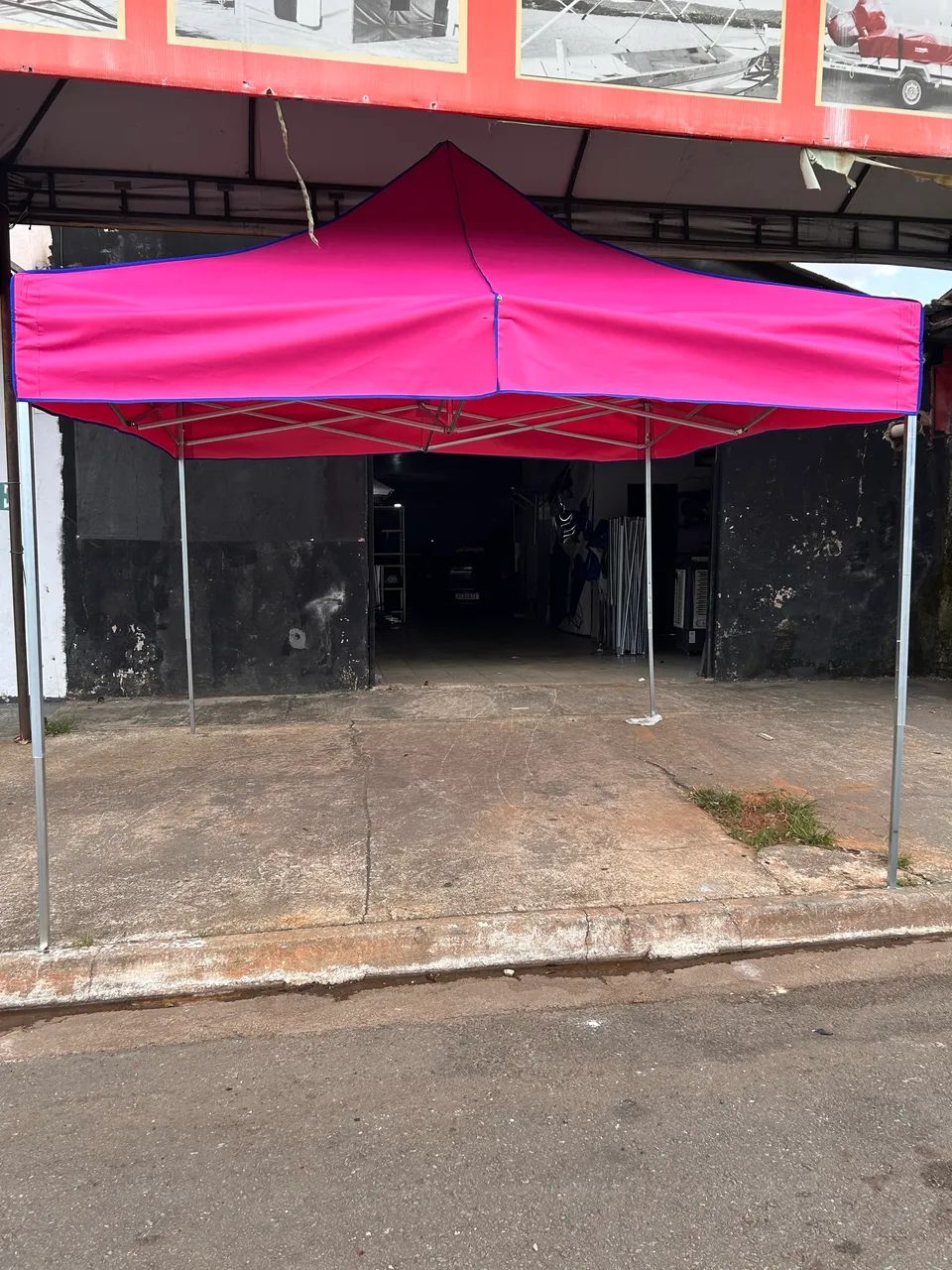 Tenda sanfonada  3x3 cor rosa 