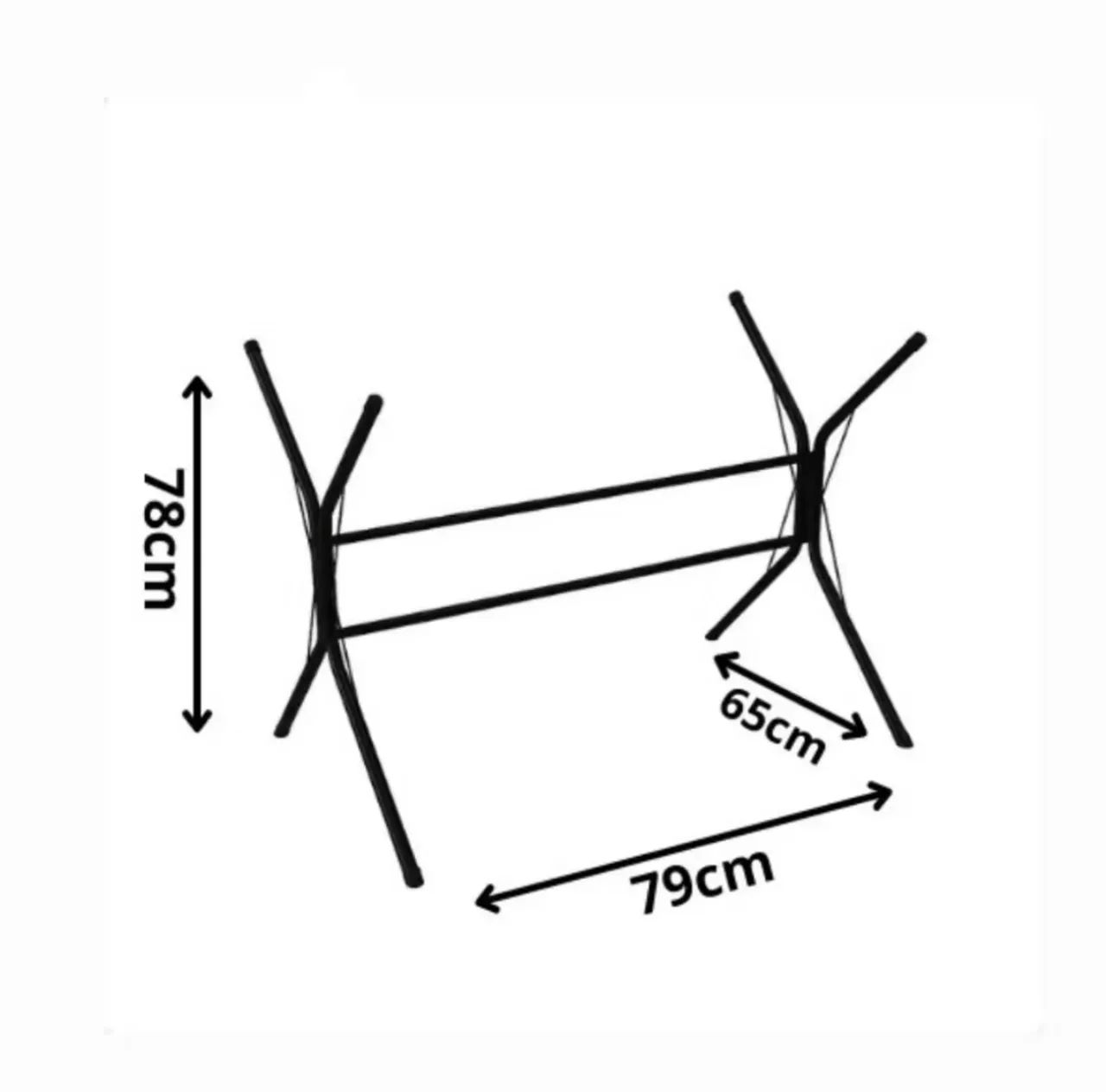 Base De Mesa Decorlidi Aço Reforçada Pé De Ferro Para Mesa Retangular 79x78cm - Foto 3