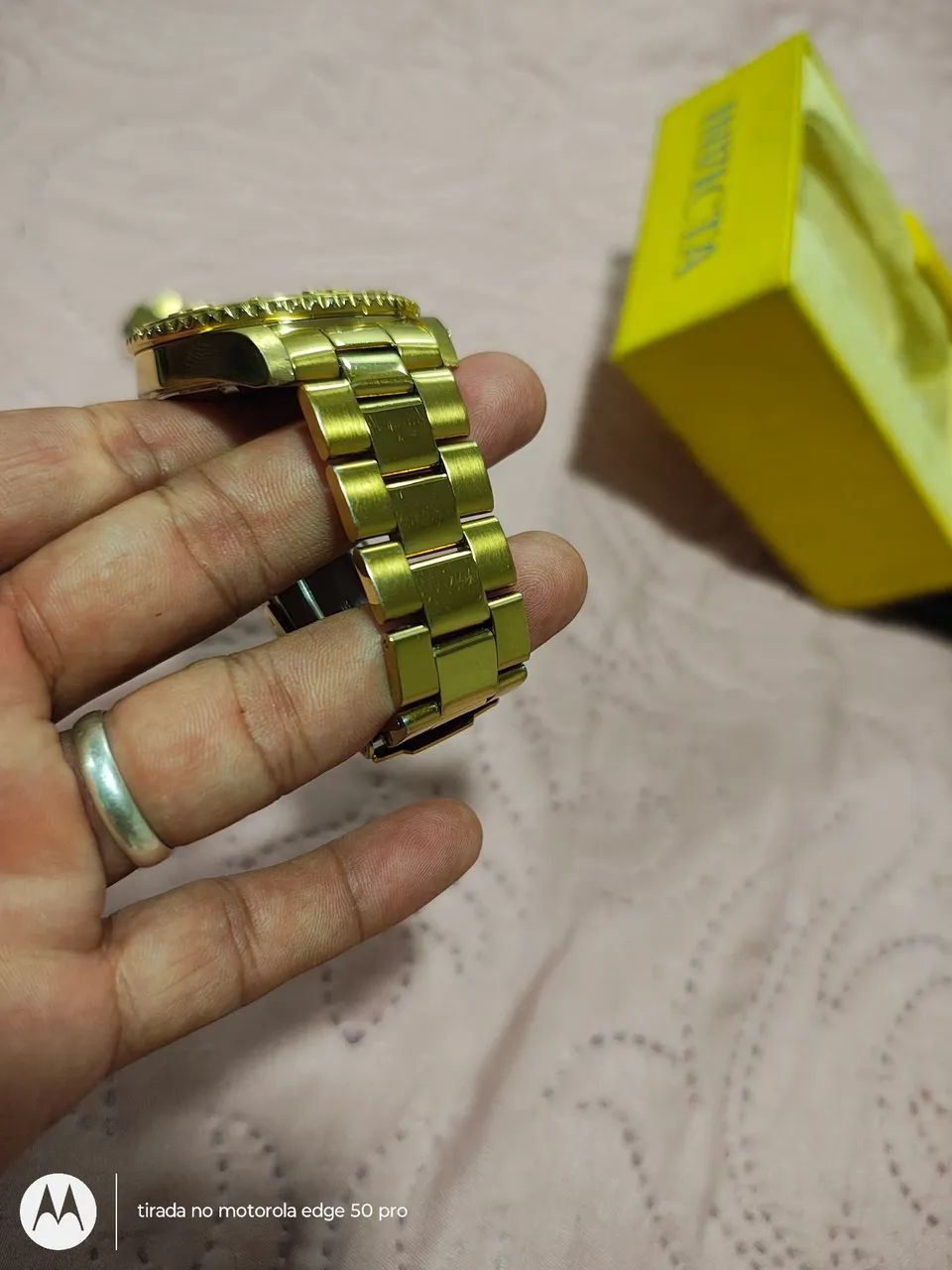 Vendo relógio Invicta dourado!!! - Foto 5