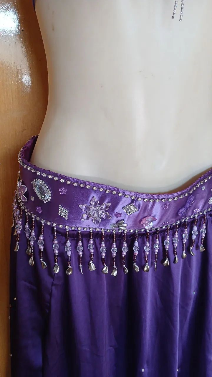 Roupa de dança do ventre Roxa.  - Foto 4