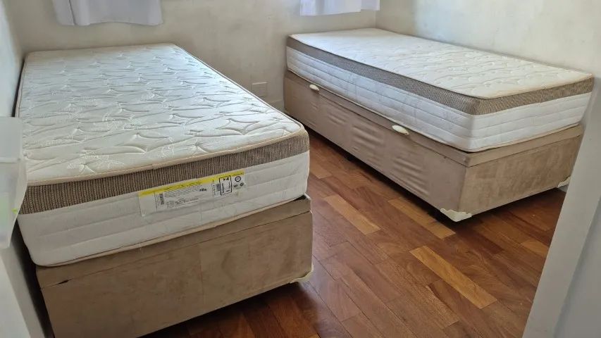 Cama box baú solteiro com colchão de molas ensacadas  - Foto 3