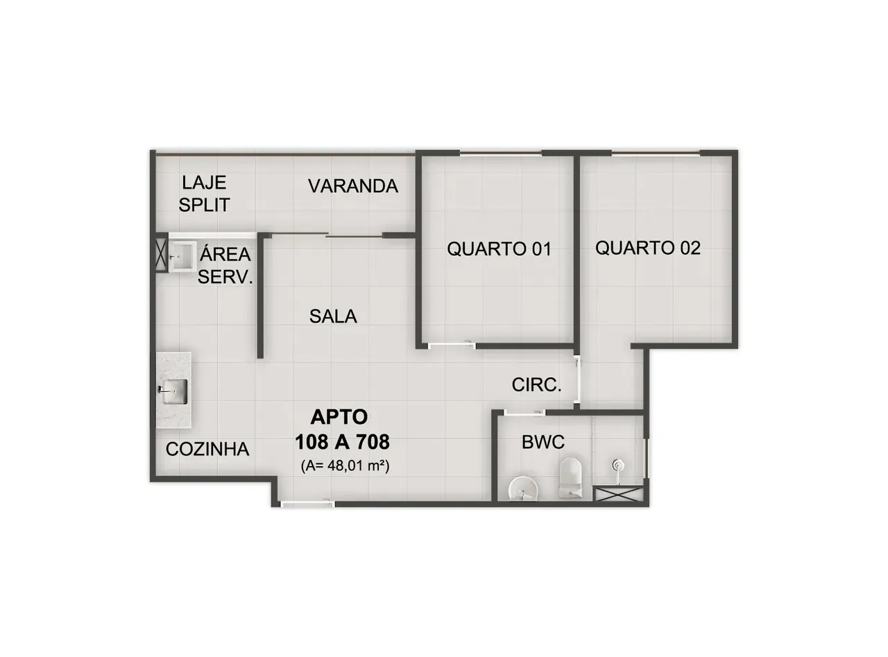 PLANTA 48m²