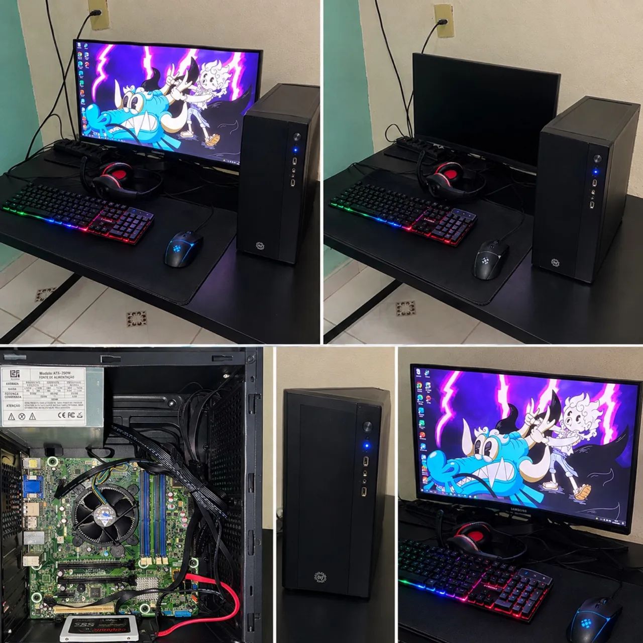 Pc + monitor + periféricos - completo 