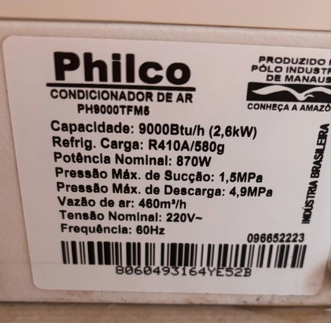 Ar condicionado PHILCO - SPLIT 9000 BTUS - Foto 4