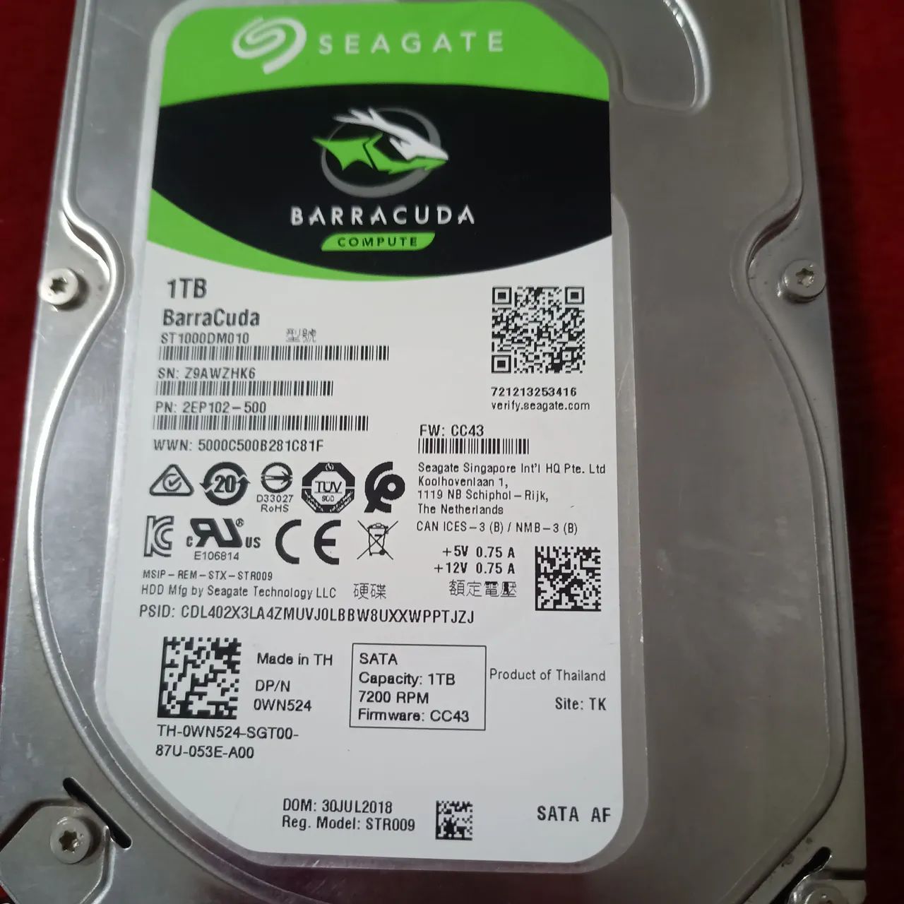 HD 1 TB Seagate em bom estado