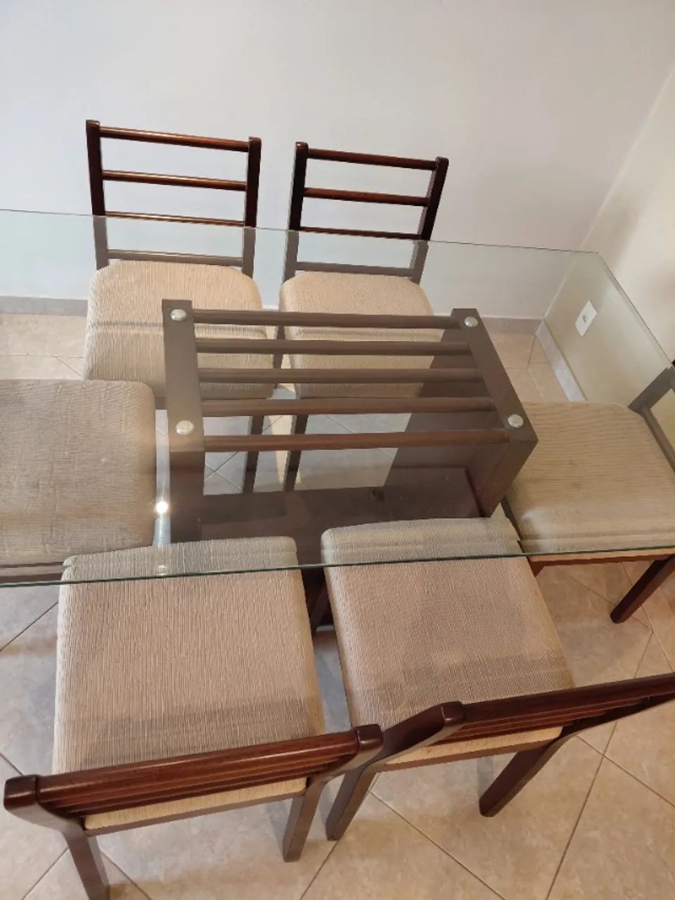 Mesa retangular de vidro bisotado 1,80×80 - Foto 3