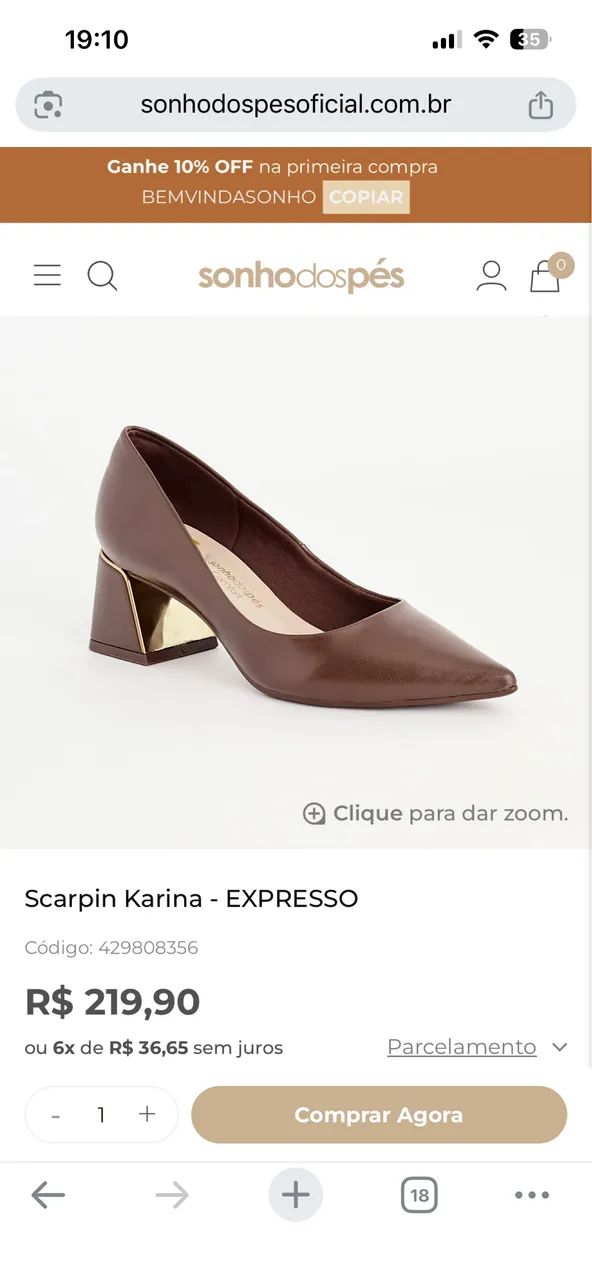 Sandália Scarpin (Nova) - Sonho dos pés  - Foto 4
