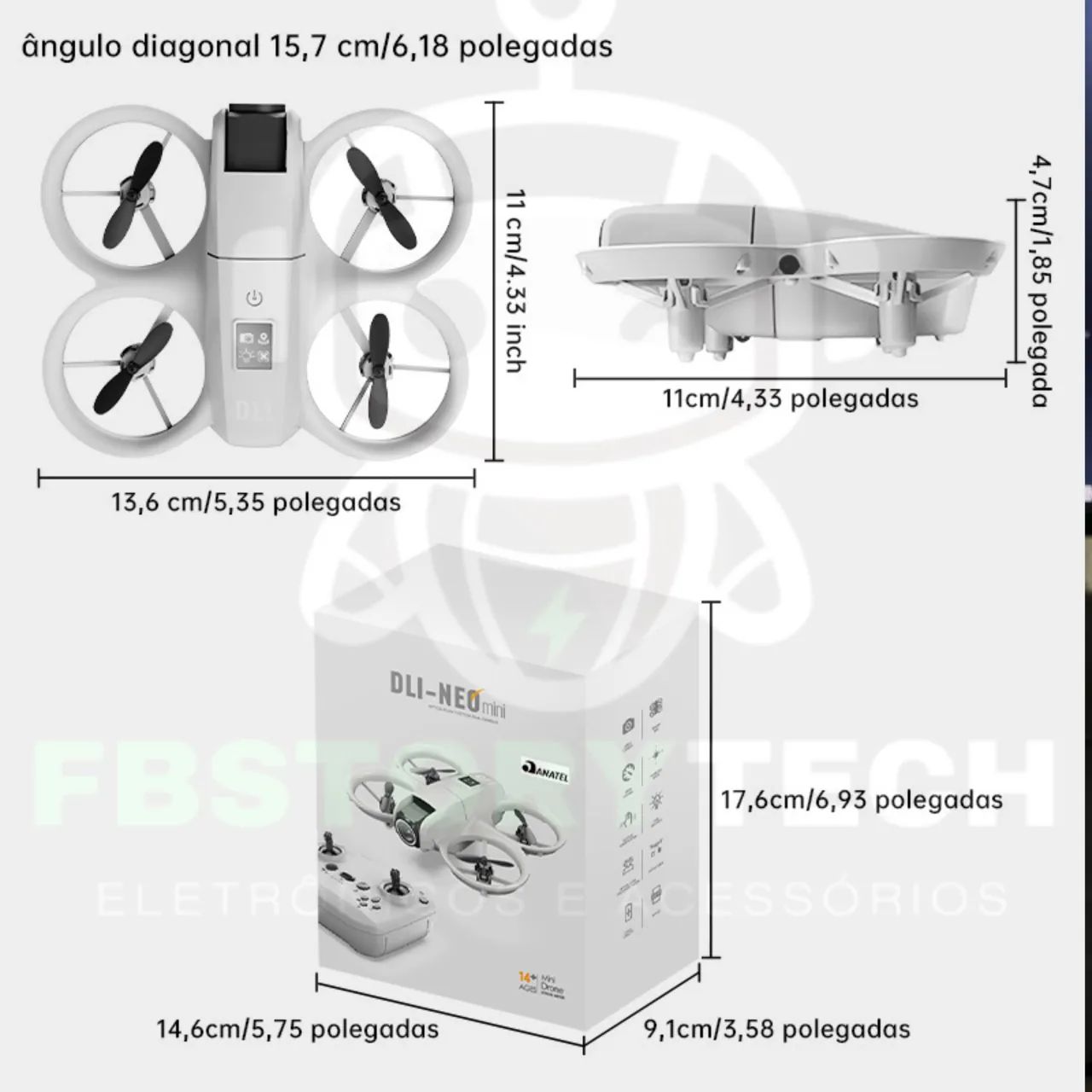 Mini Drones DLI NEO 2026 A PRONTA ENTREGA EM SANTARÉM  - Foto 5