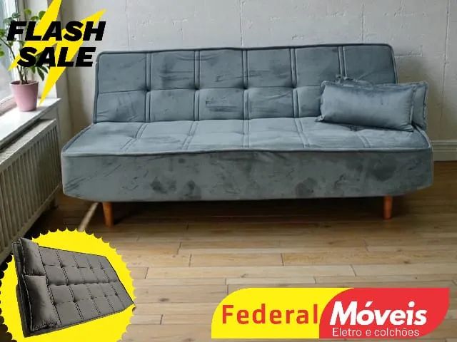 Sofá Cama Veludo - Super Promoção!