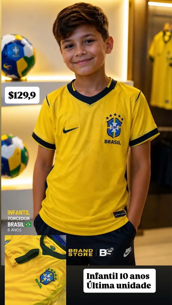 Camisa infantil Brasil 