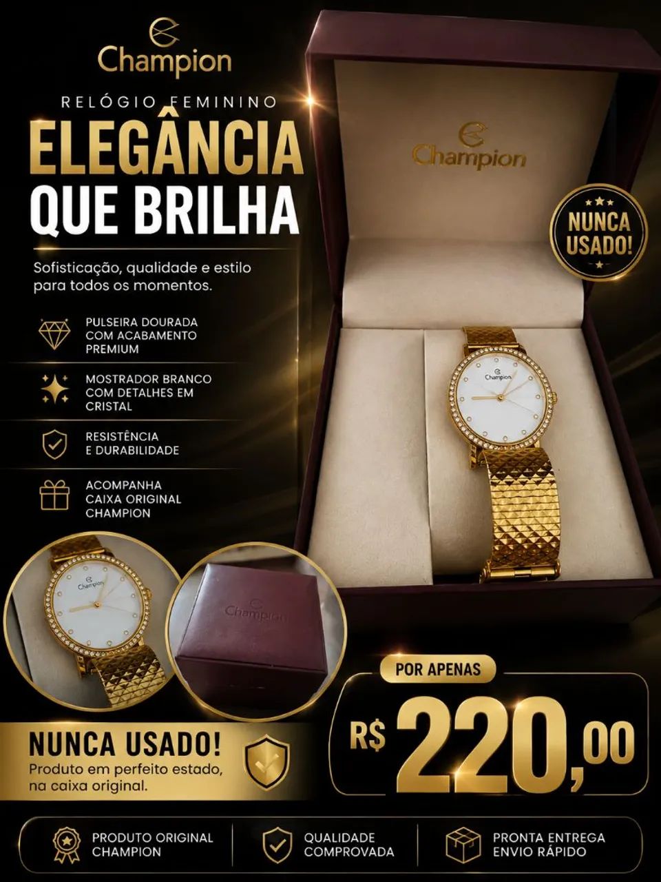 Relógio feminino novo na caixa, só chamar?
