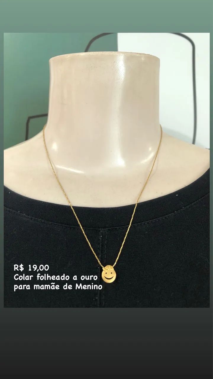 Colar folheado para mamãe de menino - Foto 2