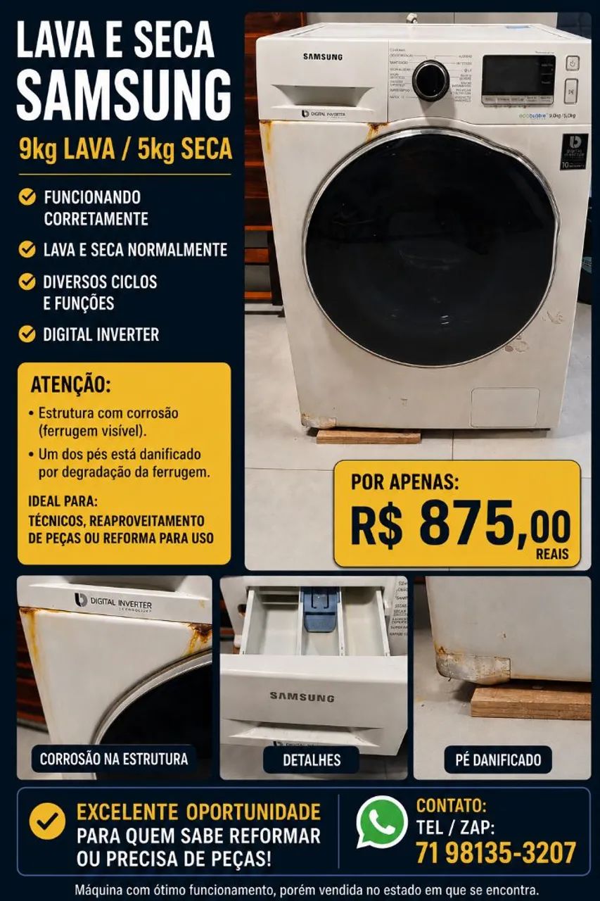 Vendo lava e seca Samsung 