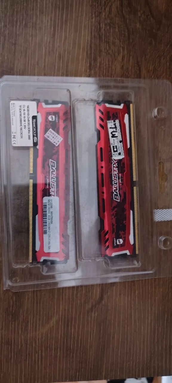 Memória RAM 8GB dual-channel