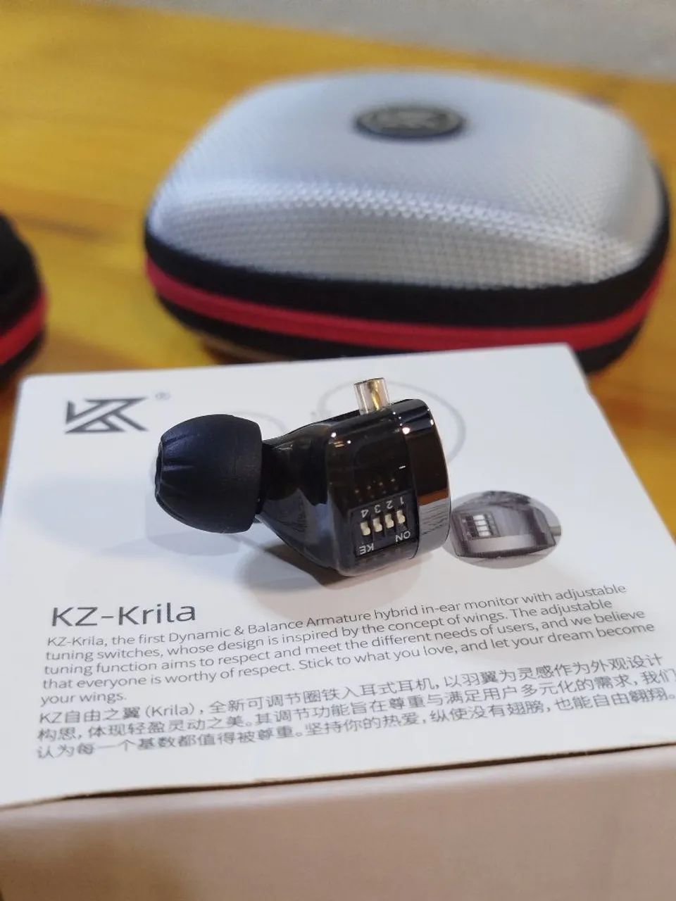 Fone Profissional KZ Krila 1DD + 1BA Tuning - grátis bag - Lacrado!