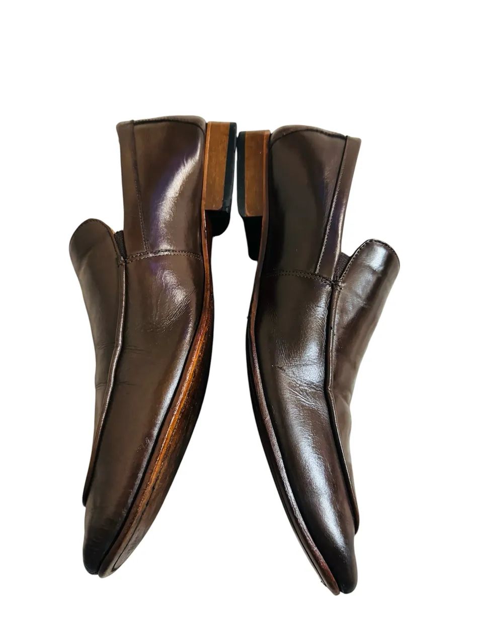 sapato loafers  Loretto Scarpa em couro marrom. - Foto 4