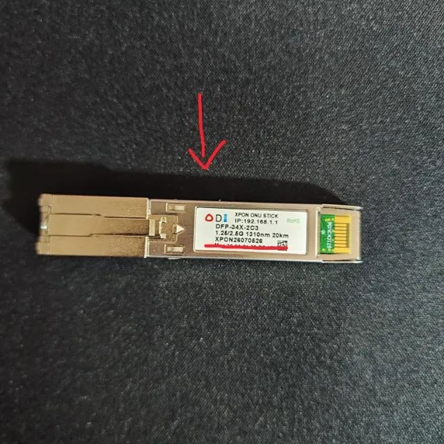 Módulo Xpon Onu Stick Sfp Apc Odi Dfp-34x-2c3 Novo