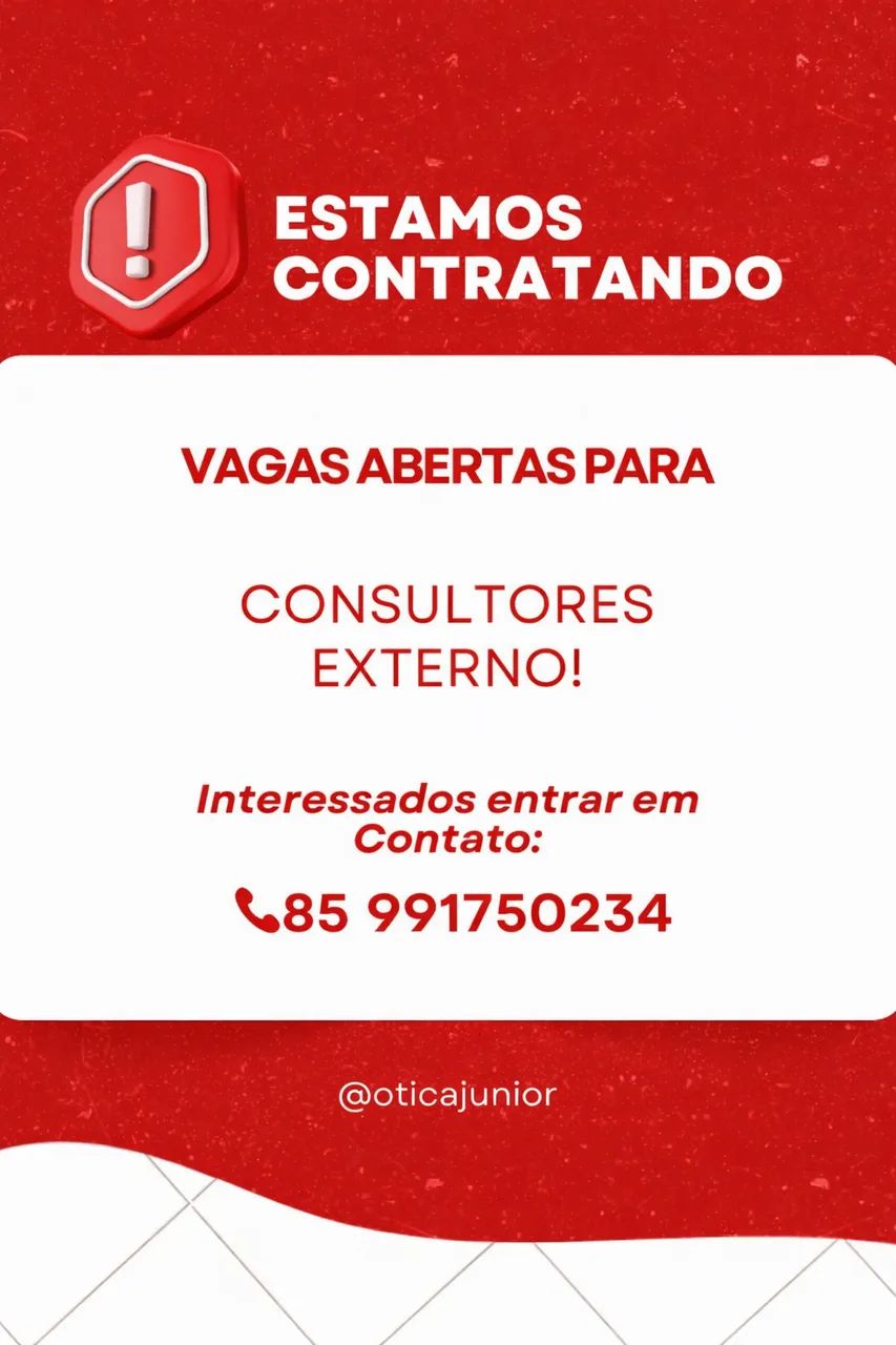 Contratamos Novos Consultores 