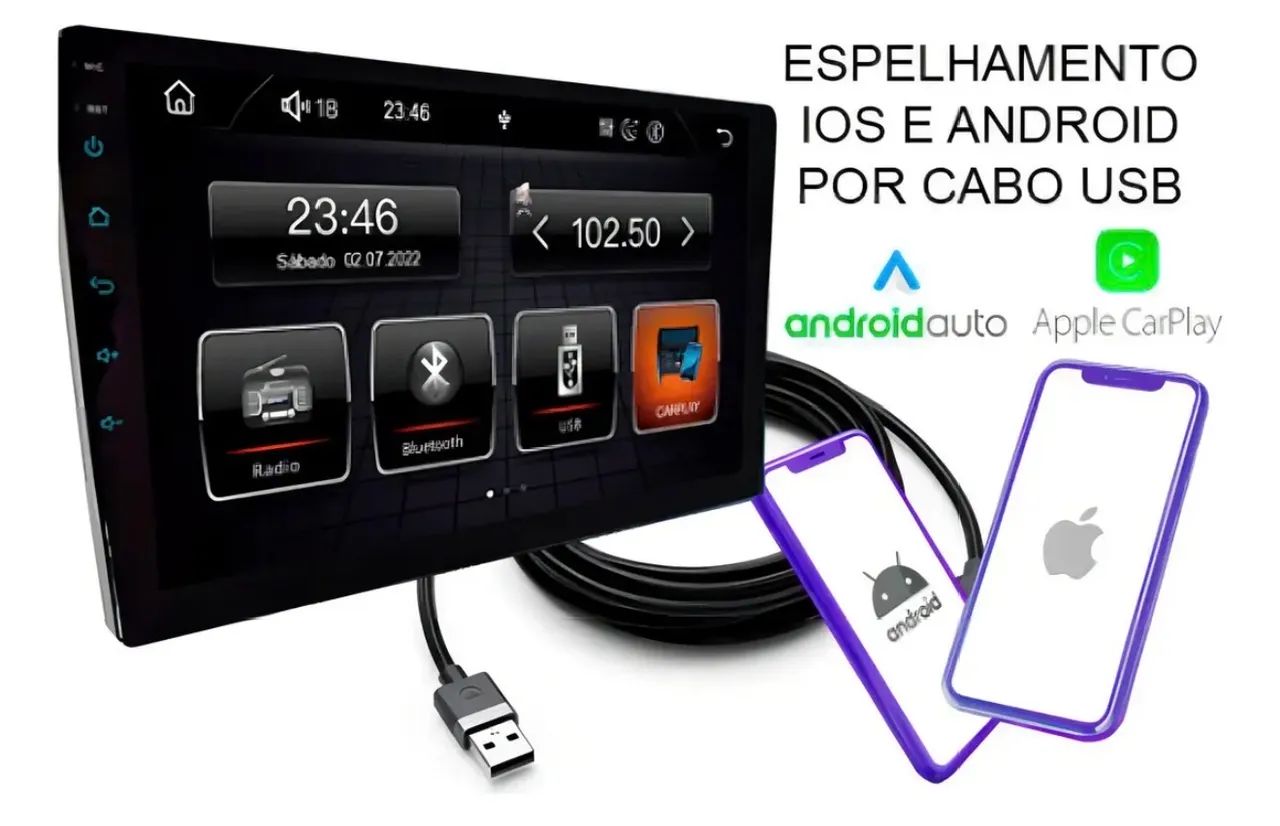 Central Multimídia 9  Roadstar Carplay RS908BR Android Auto - Foto 4