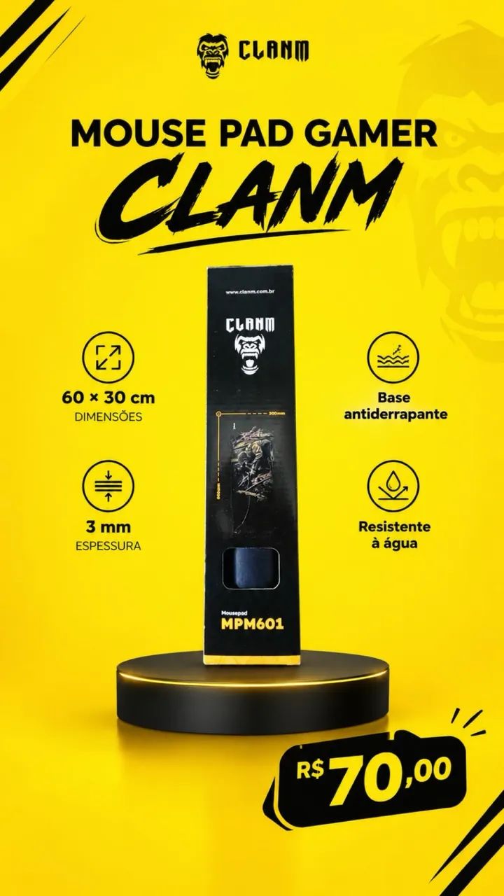 Mouse pad gamer CLANM