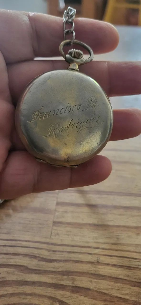 Relógio de bolso omega anos 60 foleado a ouro a corda funcionando perfeitamente  - Foto 5