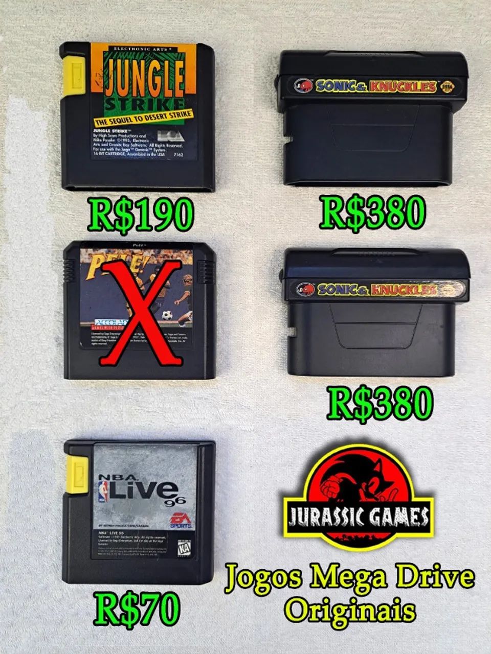 Jogos Mega Drive Originais. Truxton, X-Men 2, Toy Story, Shinobi