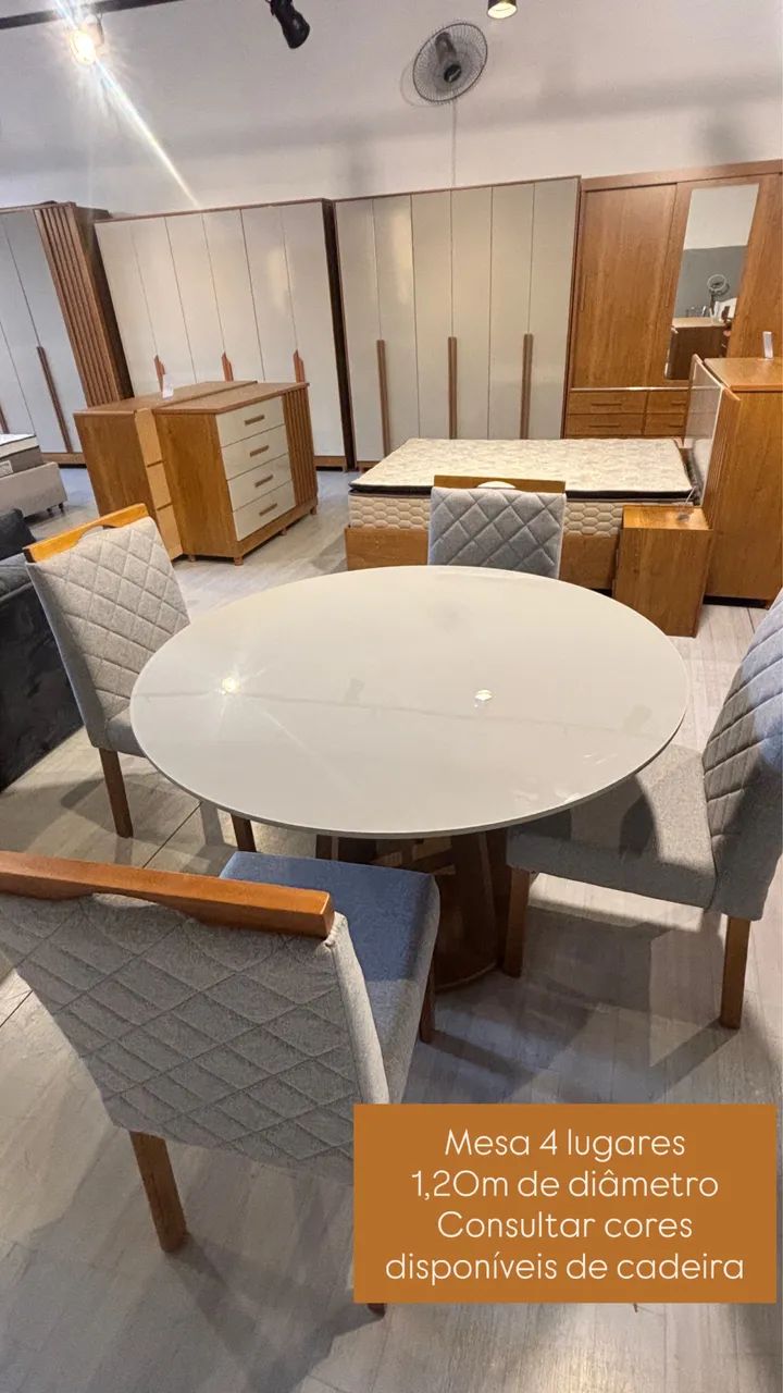 Mesa de jantar 4 lugares 1,20m de diâmetro  - Foto 2