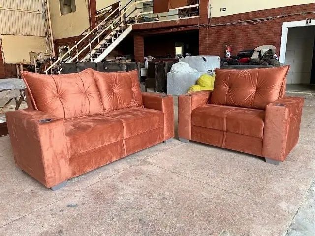 Sofá 2 e 3 lugares com porta copos  - Foto 4