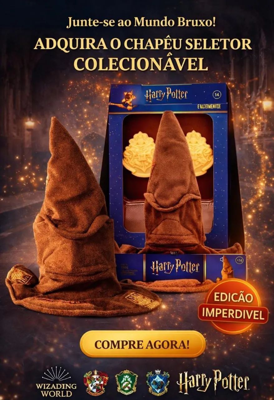 Chapéu Seletor Harry Potter 