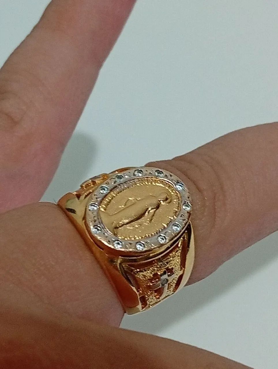 Anel banhado de ouro - Foto 3