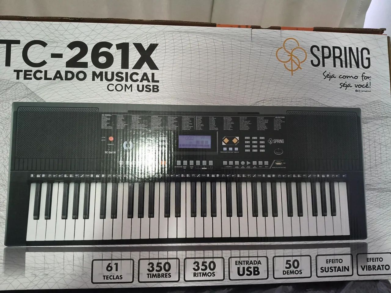 Teclado Musical Spring TC 261X - Instrumentos musicais - Jardins