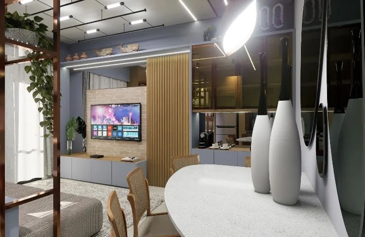 Edif FRENTE MAR, Apt. VISTA MAR, 2 dorm (1 suíte), banheiro social, gourmet churr, 70m2 - Foto 5