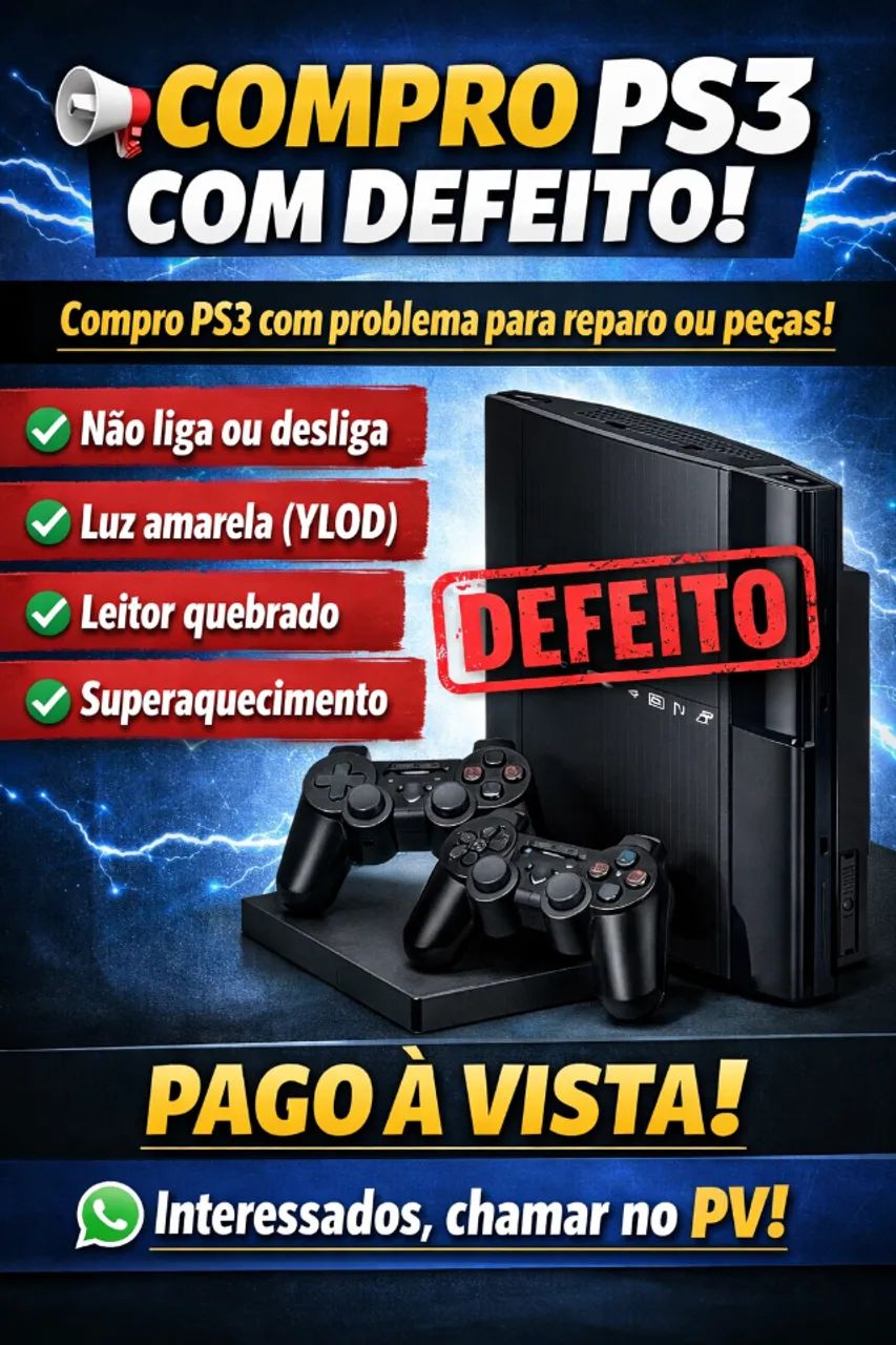 ps3 com defeito leia com  atençao !!!