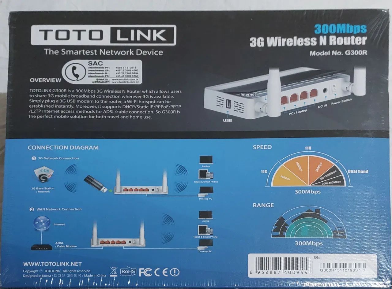 Roteador TOTO link G 300R - Foto 2