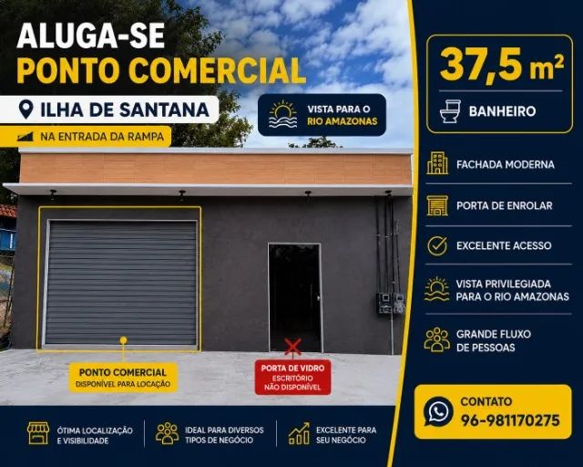 Ponto Comercial na Ilha de Santana na rampa