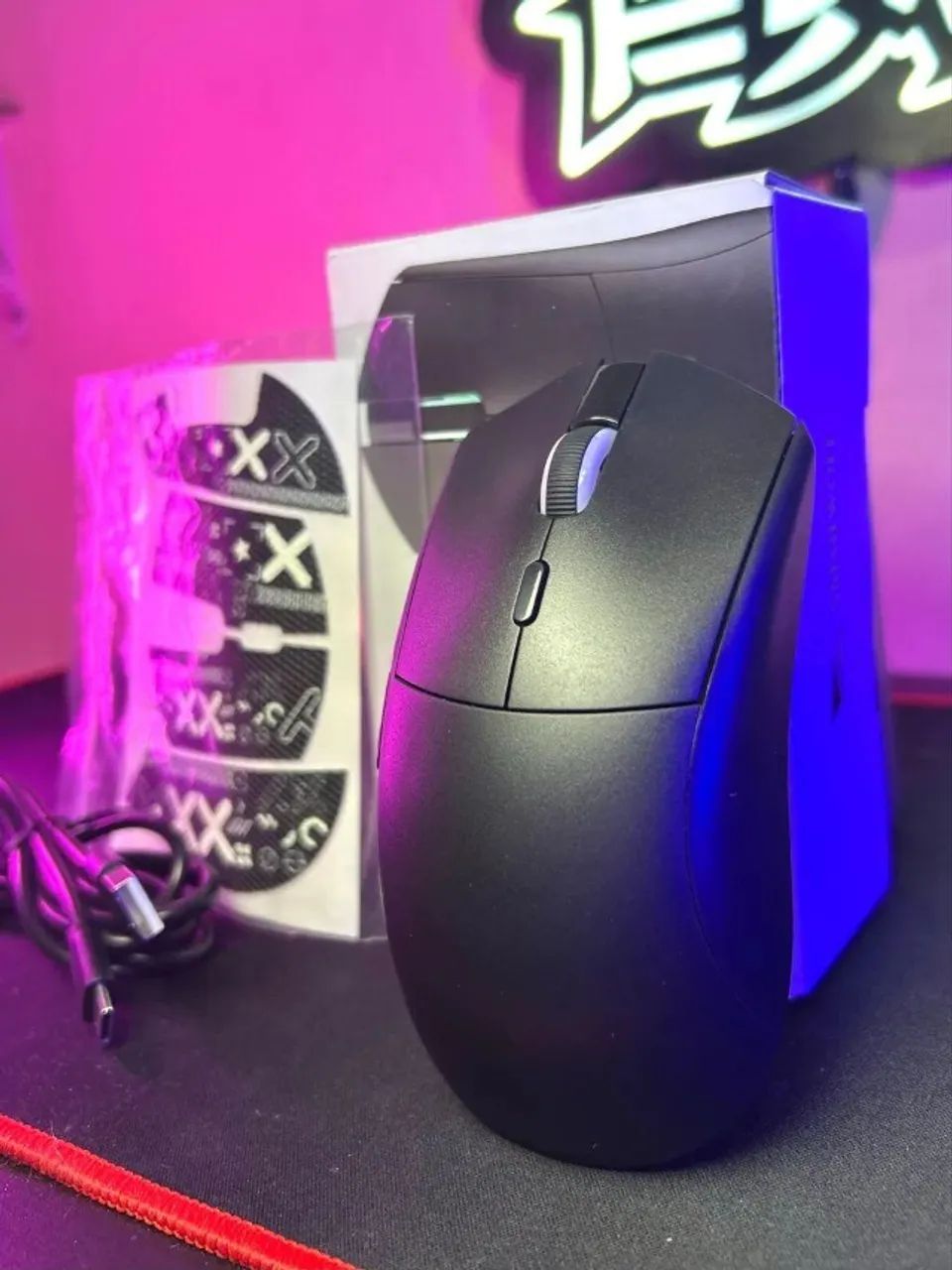 MOUSE GAMER SEM FIO RS7 PRETO 