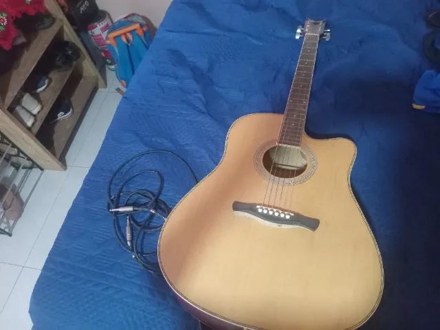 Violão elétrico com cabo - Foto 2