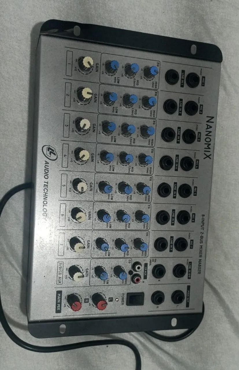 Mesa de Som NANOMIX 8 INPUTS