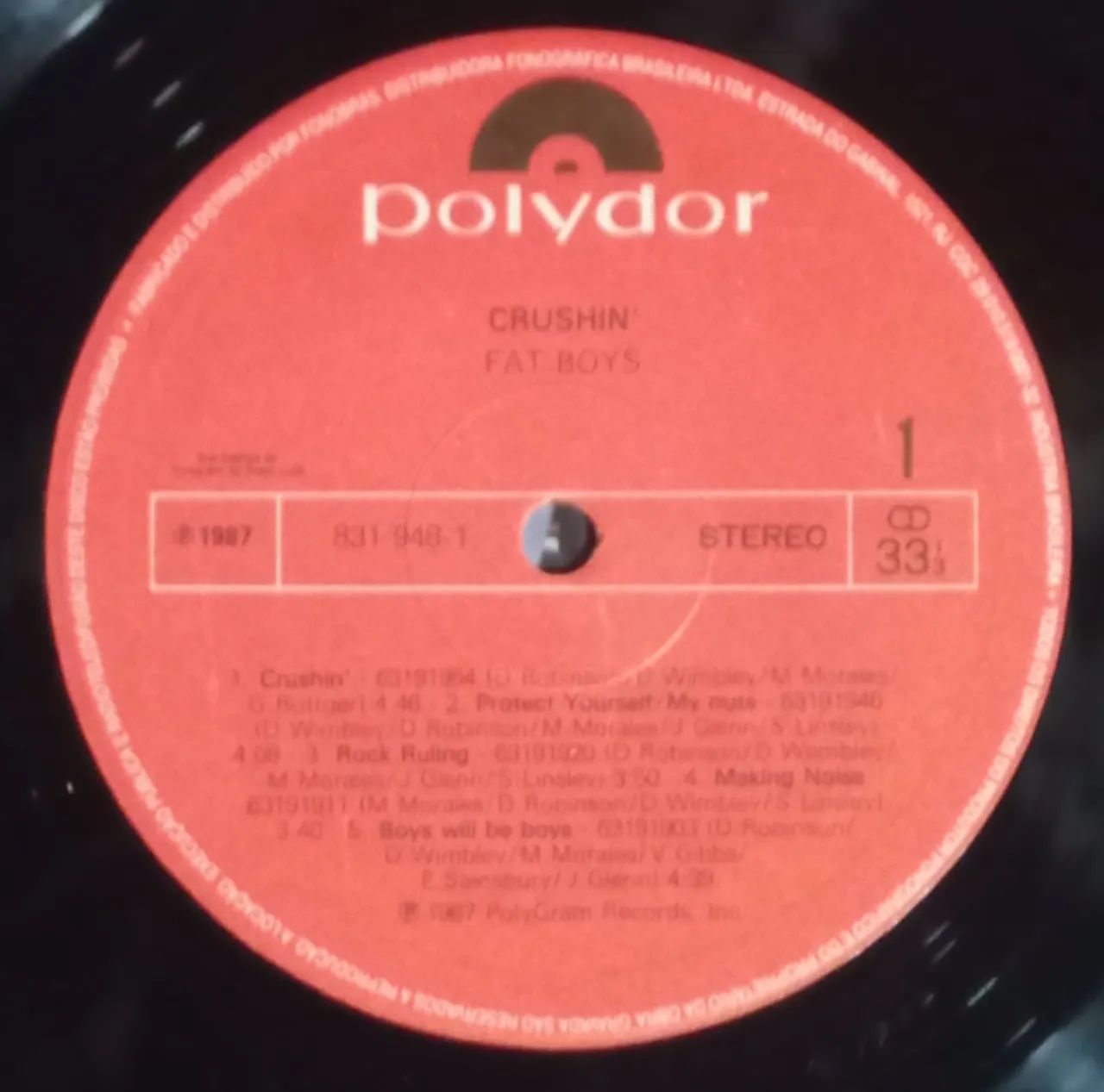 VENDO LP DISCO VINIL FAT BOYS  -  CRUSHIN' - Foto 4