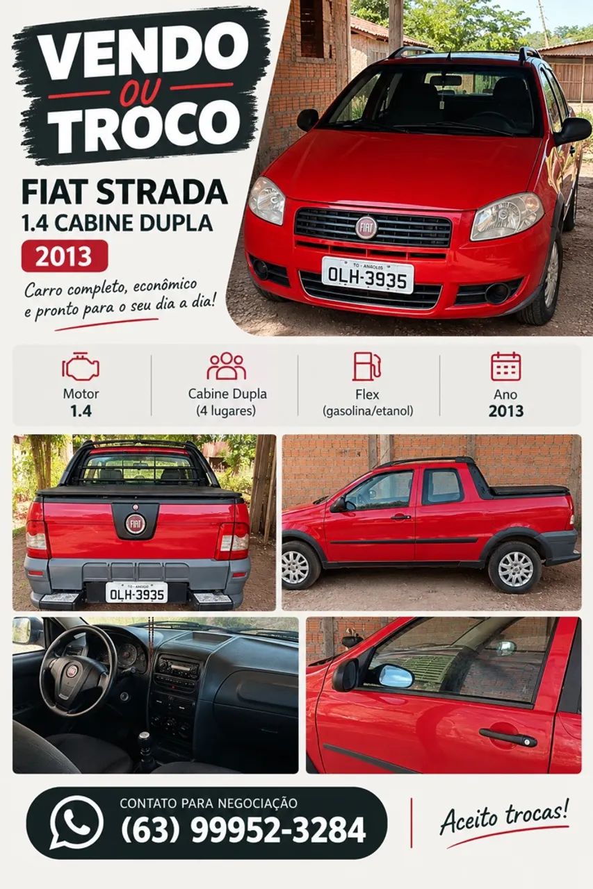 Fiat Strada Working 1.4 MPI Fire Flex 8V CD 2013 - Foto 5