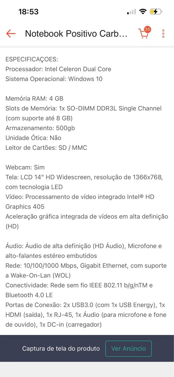 Notebook positivo 