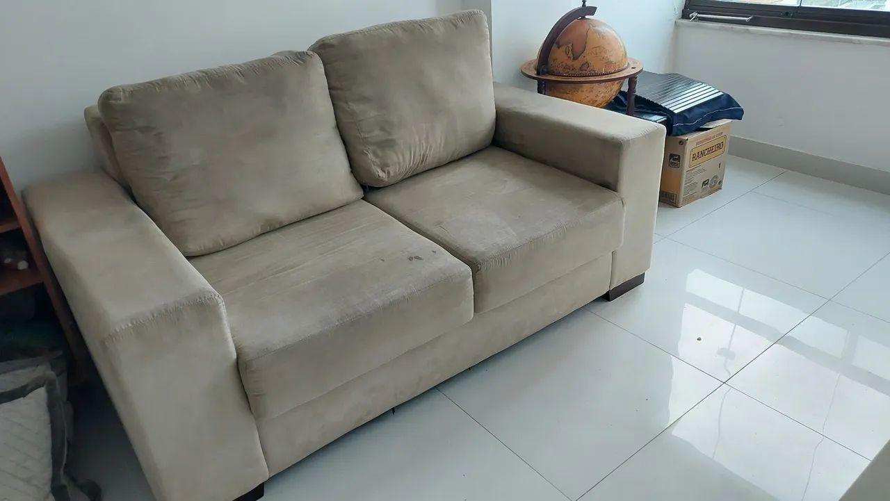 Sofá para 2 pessoas em camurça  - Foto 2