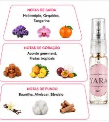 Decante Perfume Árabe Yara Lattafa Feminino 5ml Original - Foto 4