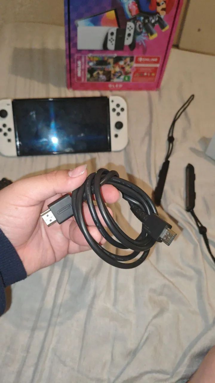 Nintendo Switch Oled Desbloqueado Com Case - Foto 5