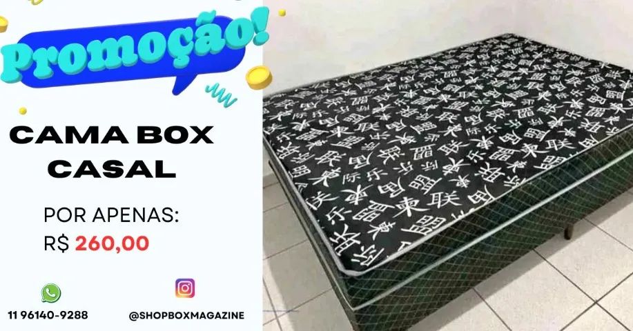 cama box casal (|promoção)
