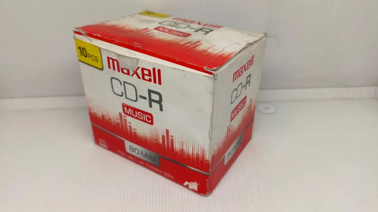 10 Cd-r Music Maxell Audio Em Estojo Lacrado 700mb 32x 80m - CDs
