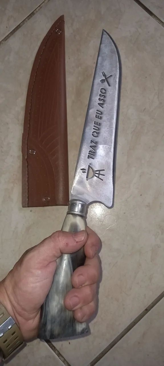 Faca Artesanal, picanheira 10 polegadas gaúcha  - Foto 4